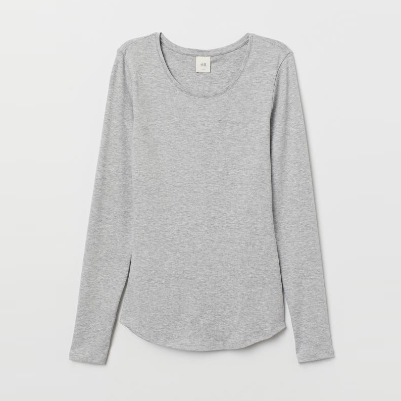 

Лонгслив H&M 6870369-ABKU M Серый