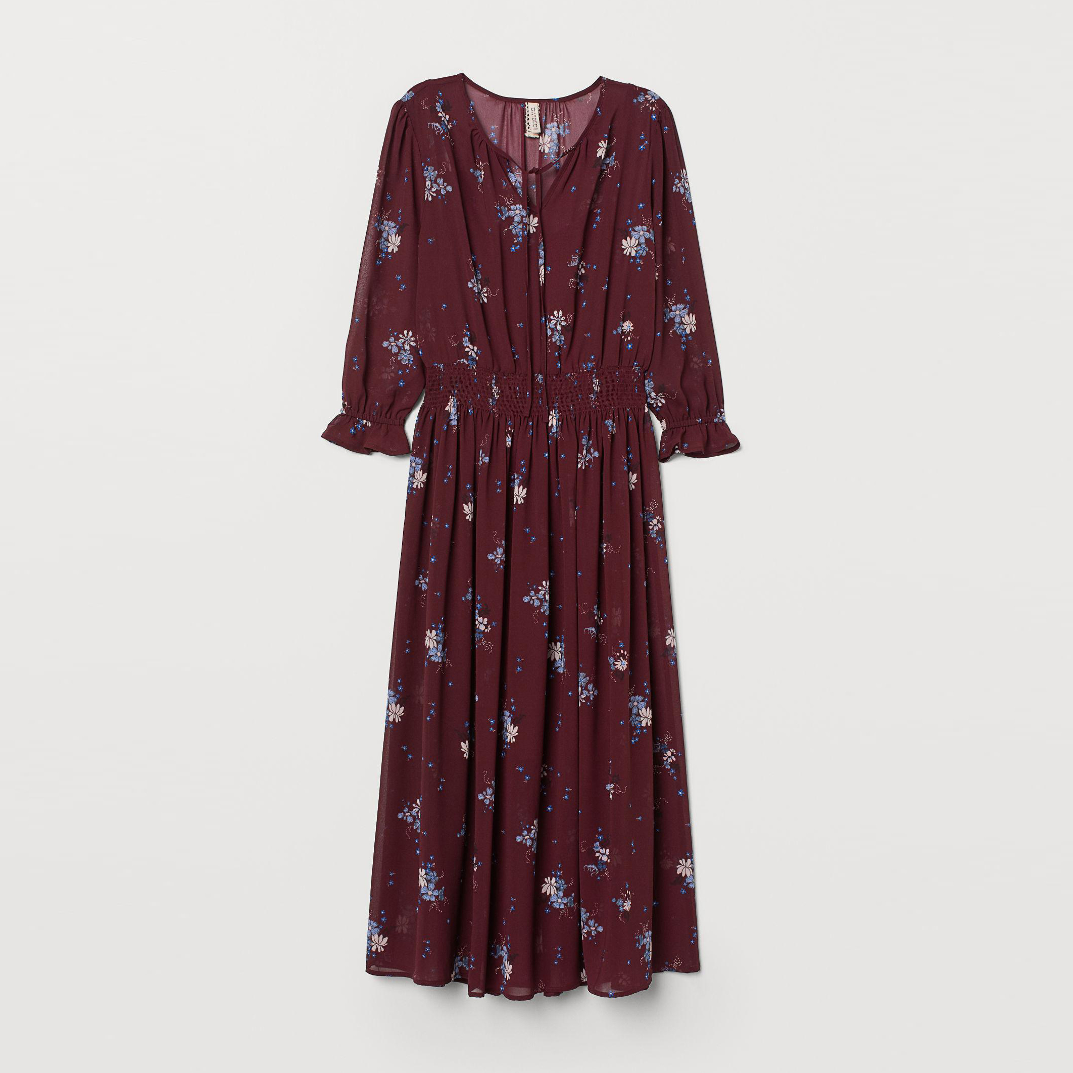 

Платье H&M 6634729-ACDG 36 Бордовое с разноцветным