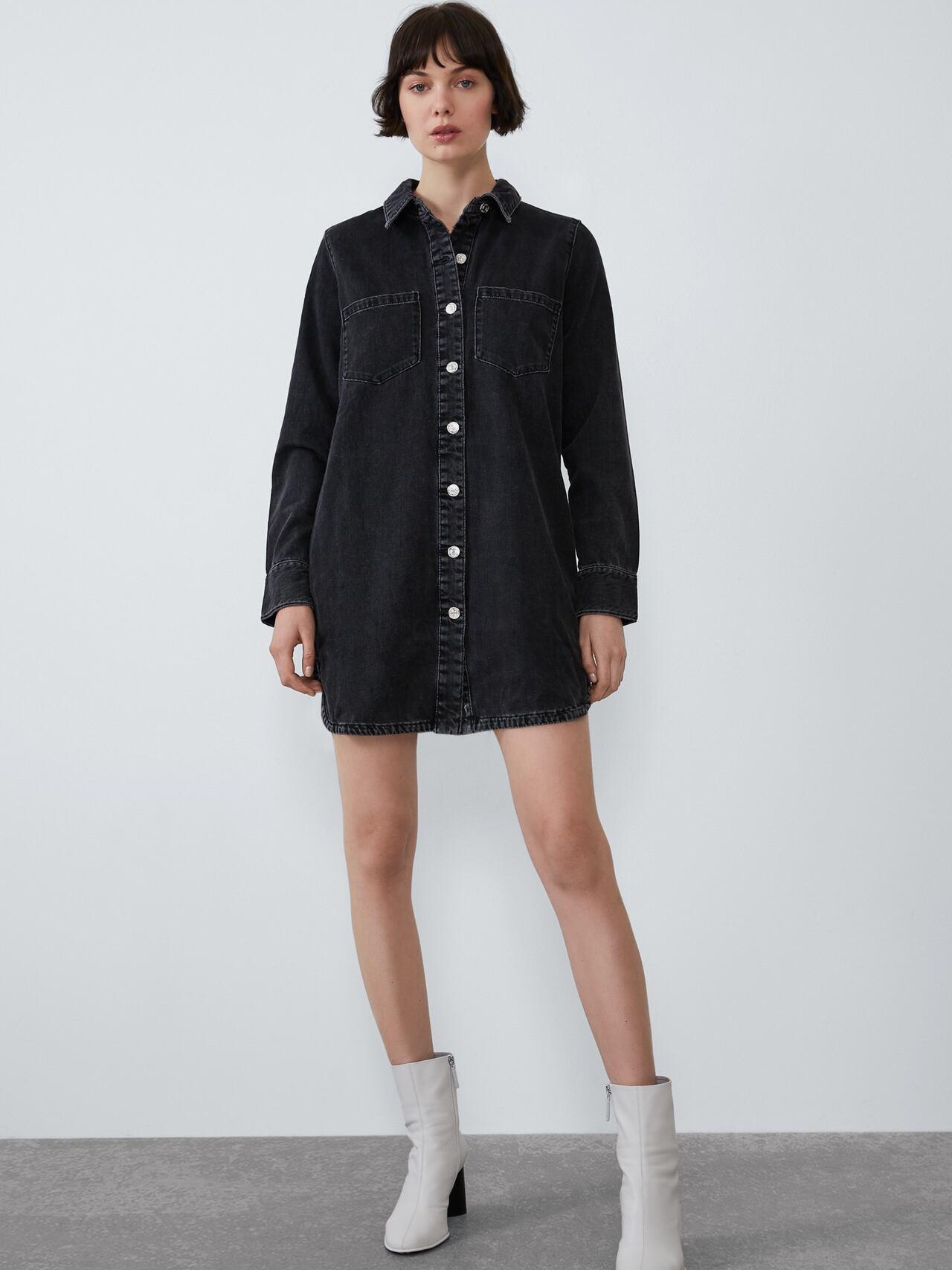 

Платье джинсовое Zara 8197/941/807-ACXW XL Темно-серое