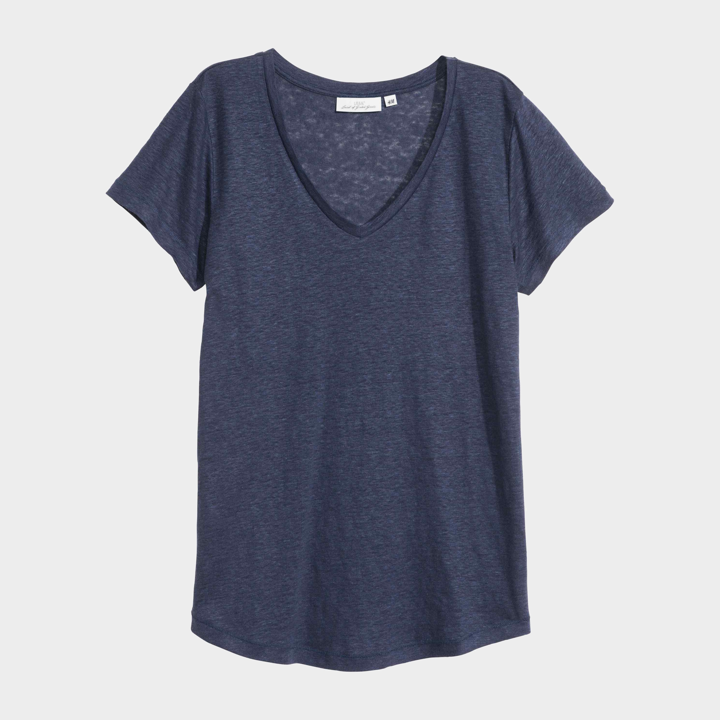 

Футболка H&M 3674143-AAQJ M Темно-синяя
