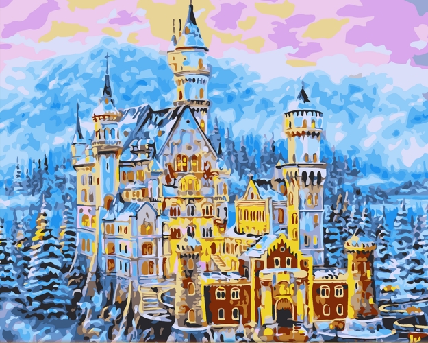 

Картина по номерам Сказочный замок 40*50см в коробке ТМ Dreamtoys