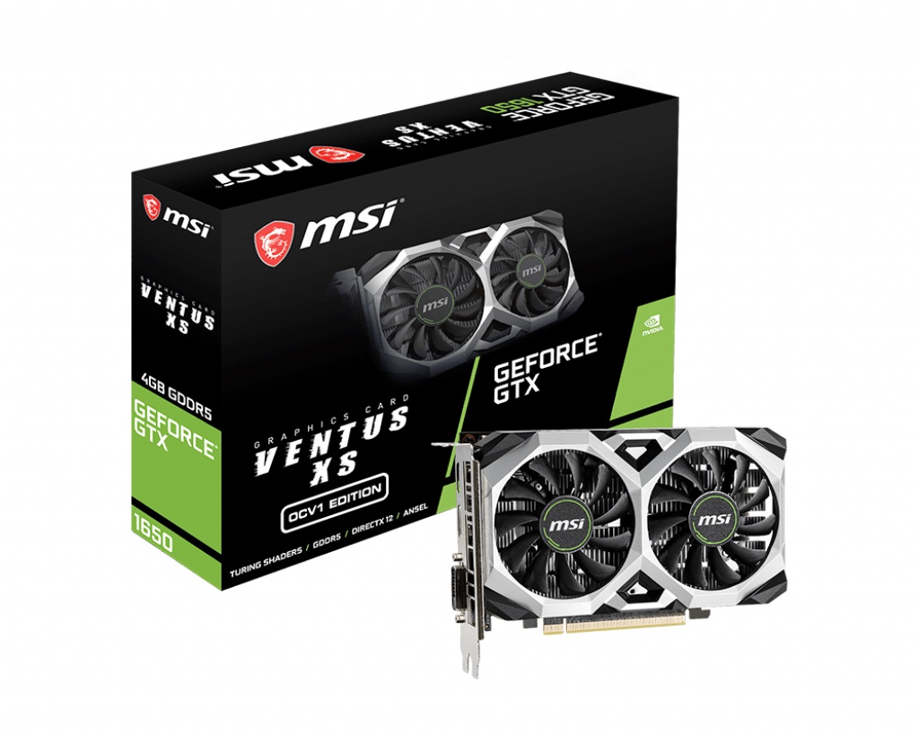 

Видеокарта GF GTX 1650 4GB GDDR5 Ventus XS OCV1 MSI (GeForce GTX 1650 VENTUS XS 4G OCV1)