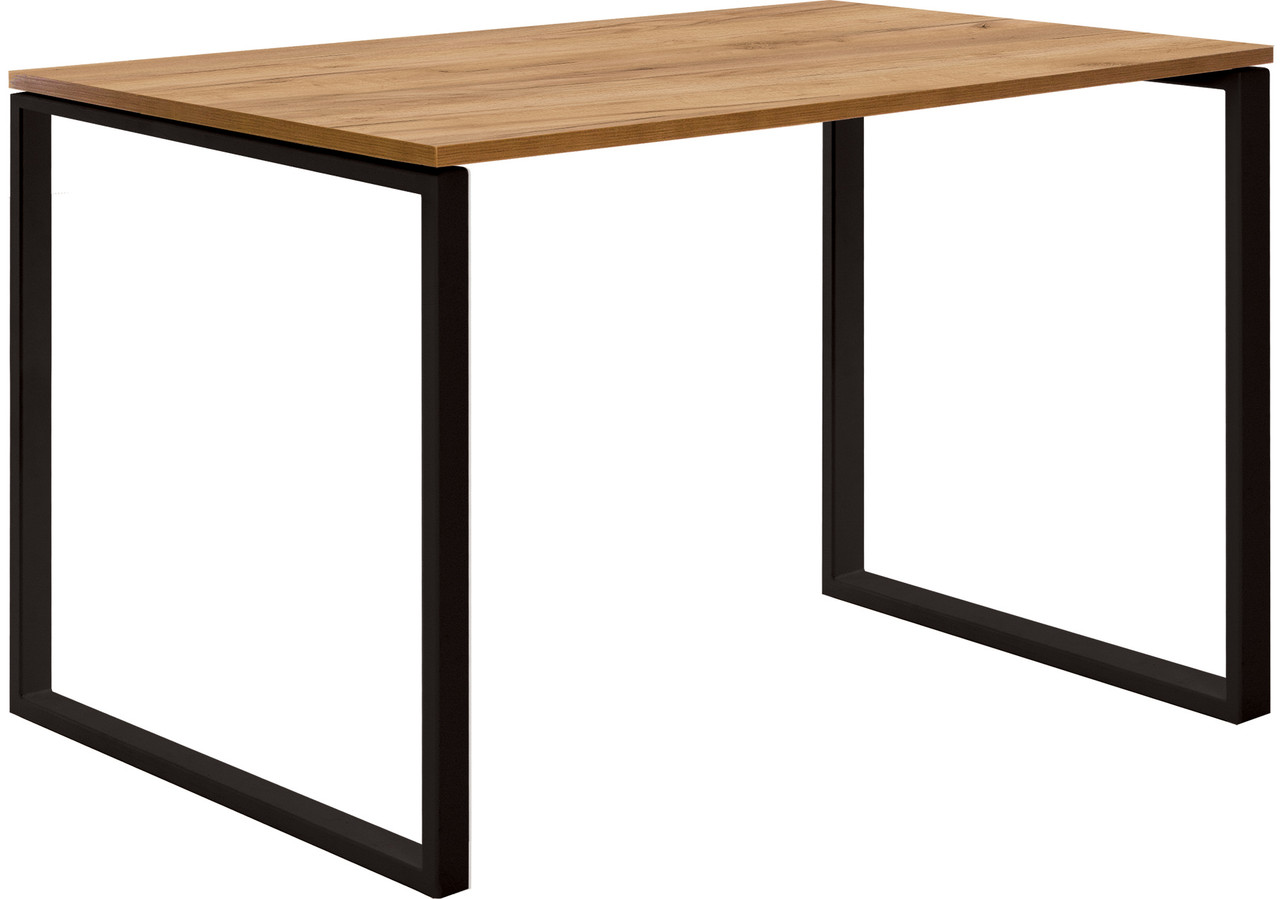 

Стол обеденный металл/ДСП BRAVOS H18 120 рама в цвет черный Новый стиль дуб коричневый