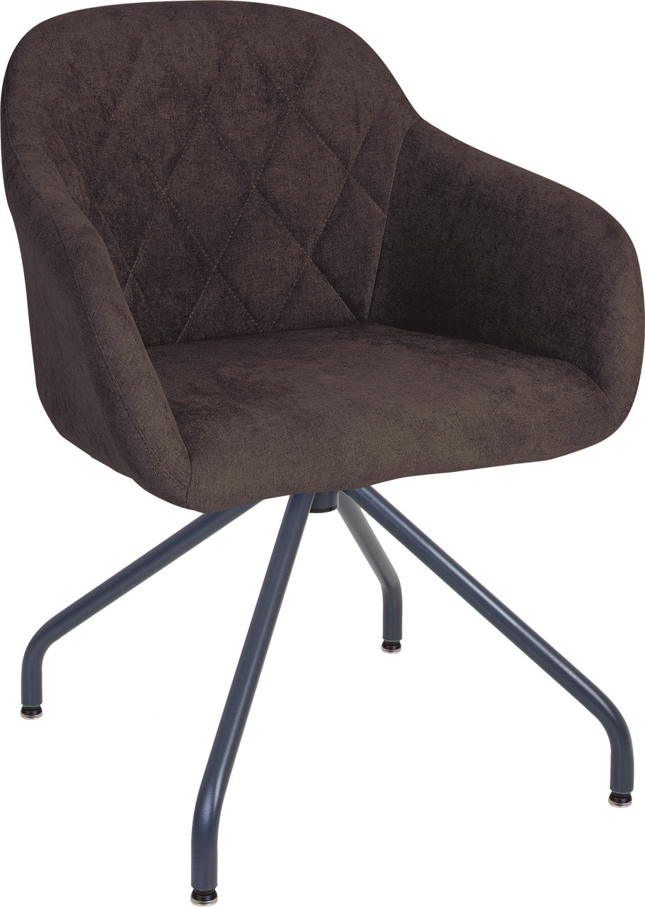 

Кресло мягкое для гостиной, офиса, кабинета WESTER 4S antr рама в цвете антрацит металл/ткань Soro 28 Новый стиль коричневый