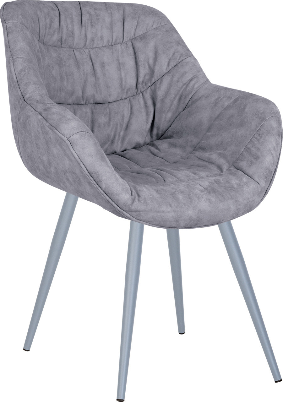 

Кресло мягкое для гостиной, офиса, кабинета VENSAN plus HN alu рама в цвете алюминий металл/ткань Roni 3 Новый стиль серый