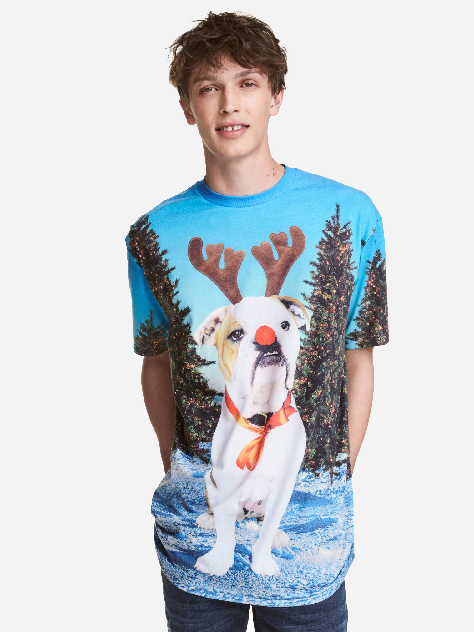 

Футболка H&M Divided 0423165-4 S Голубая