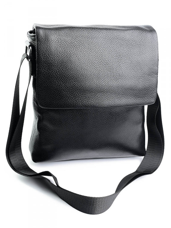 

Мужская кожаная сумка Case через плечо 3658 черная