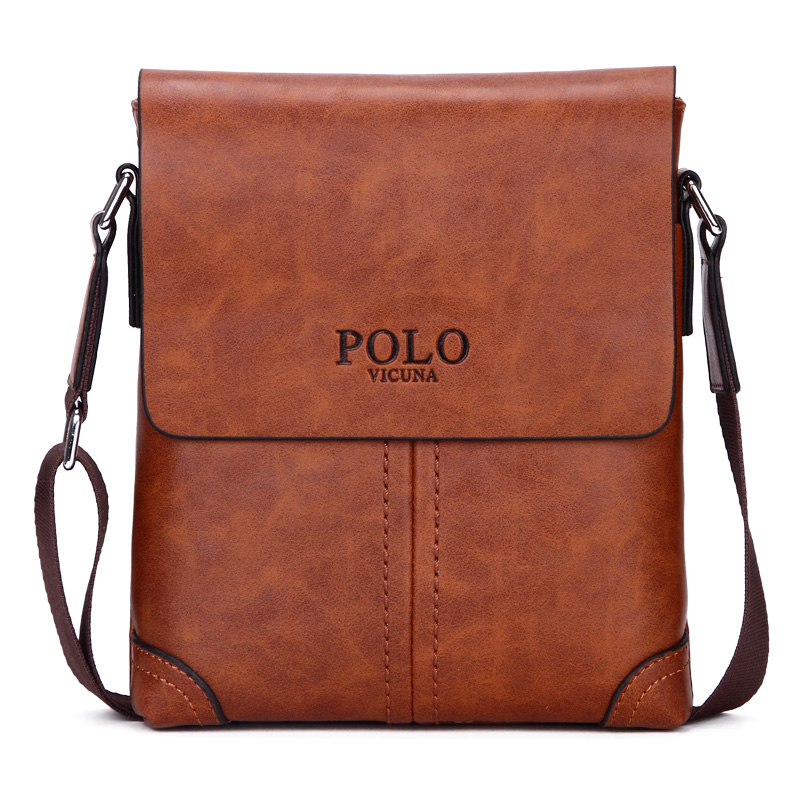 

Повседневная мужская сумка через плечо Polo Vicuna Рыжая (8807-1-KH)