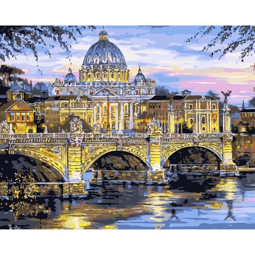 

Картина по номерам Dreamtoys Рим Собор Святого Петра 40 x 50 см Dreamtoys BGL-DTS-484