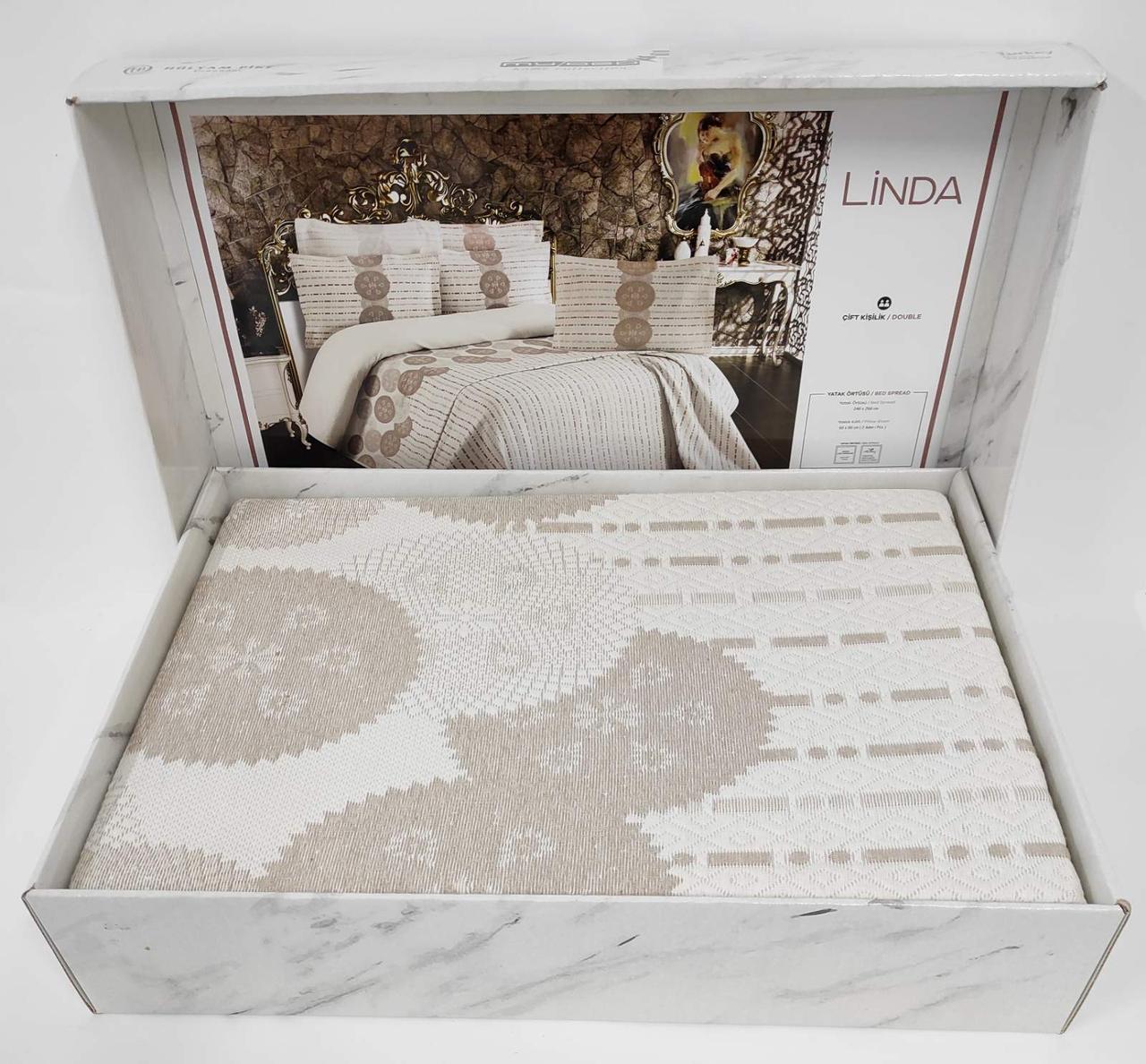 

Покрывало My Bed Жакард 240x260 с наволочками Linda Beige
