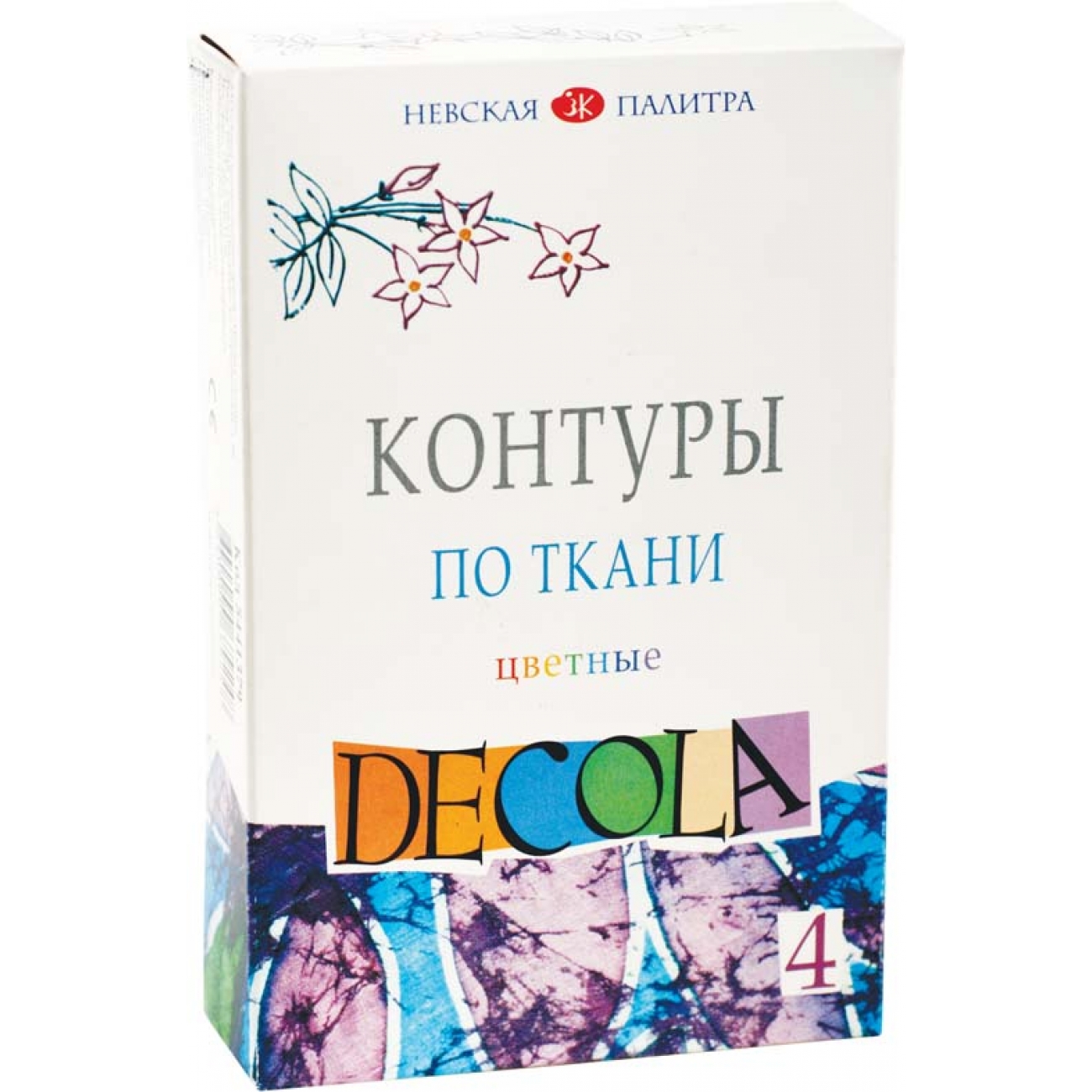 

Набор контуов по ткани Decola 4х18мл цветные