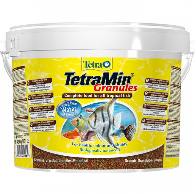 

Корм Tetra Min Granules для аквариумных рыб в гранулах 10 л