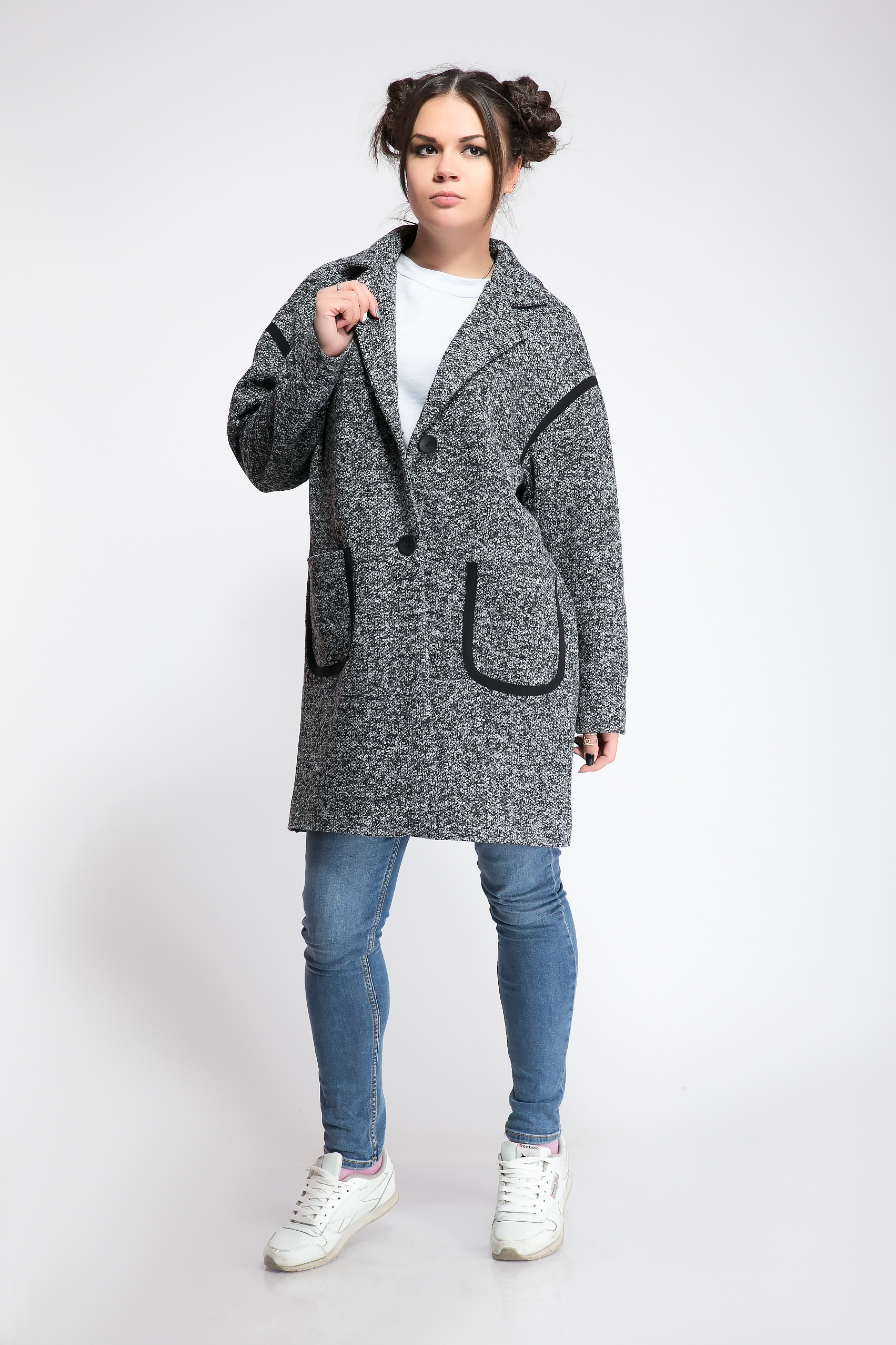 

Пальто Modna Anka 215832 Onesize Графитовое