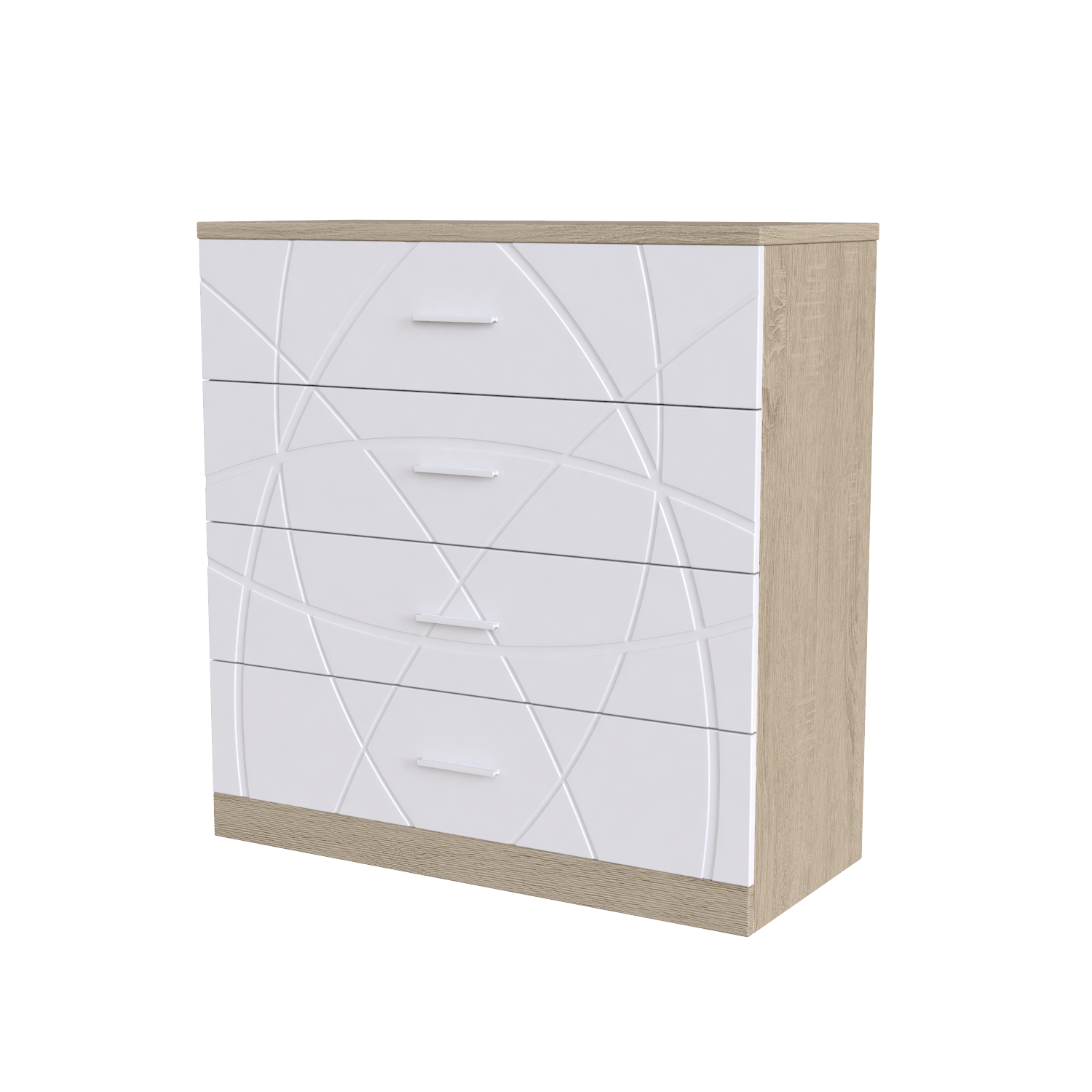 

Комод Loretto Art In Head 982x840x390 Дуб Сонома + Белый Супермат