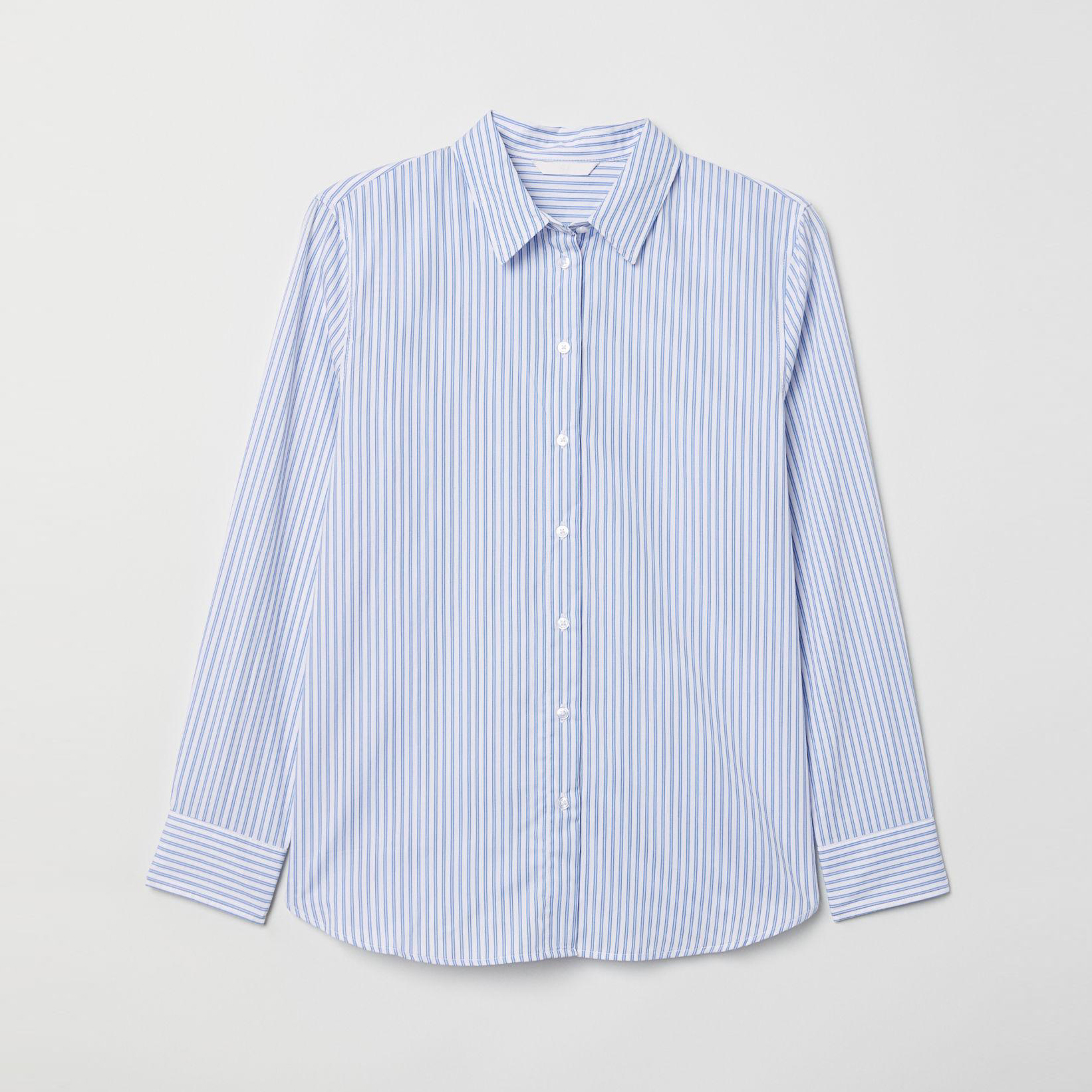 

Рубашка H&M 6396778-AAPM 36 Голубая с белым