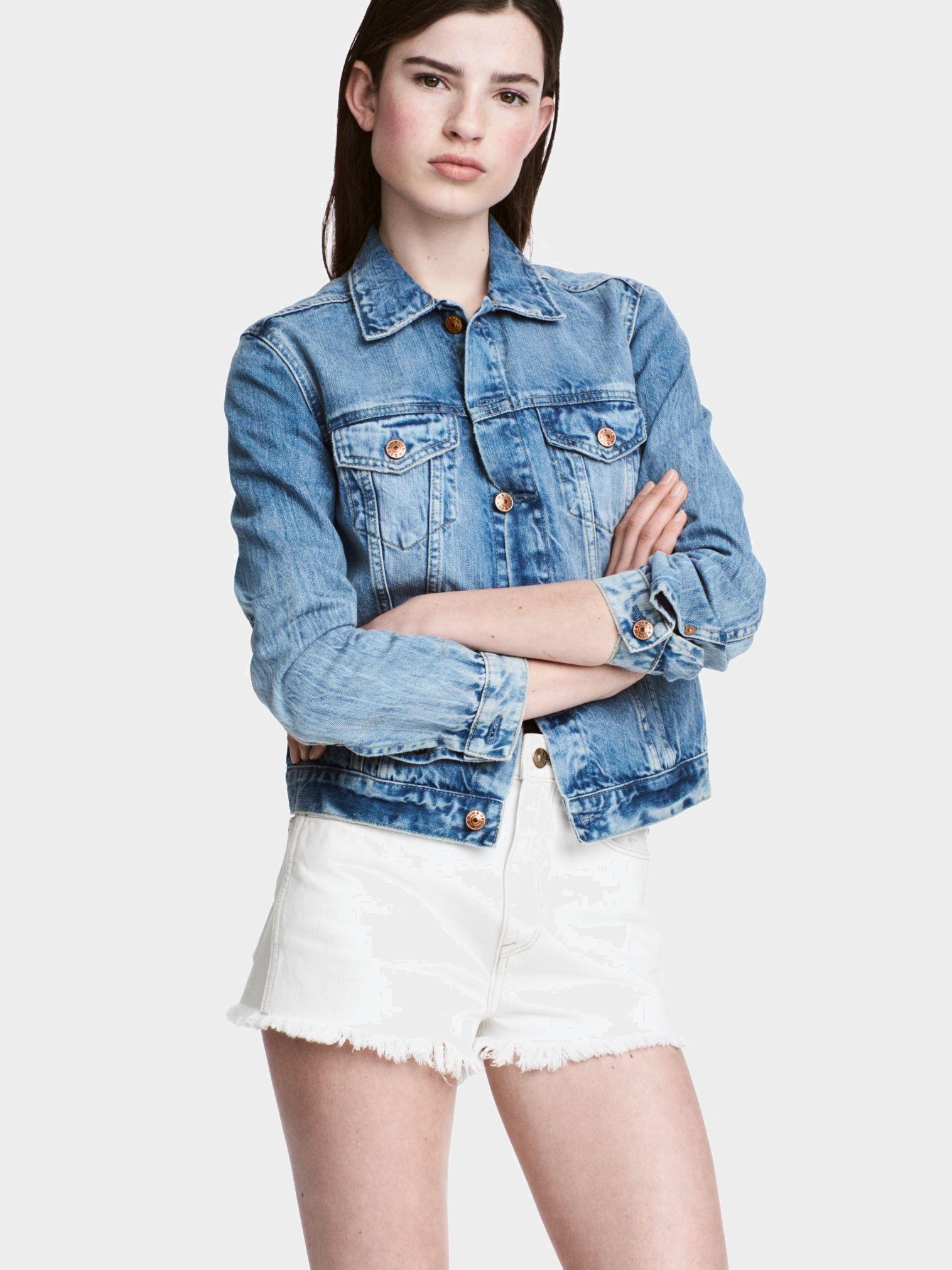 

Джинсовая куртка H&M 3990611-ACXD 44 Синяя