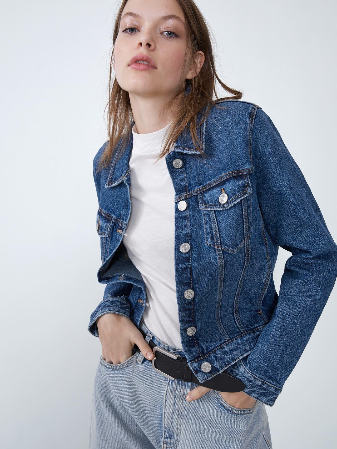 

Джинсовая куртка Zara 4743/203/401-ACXD S Синяя