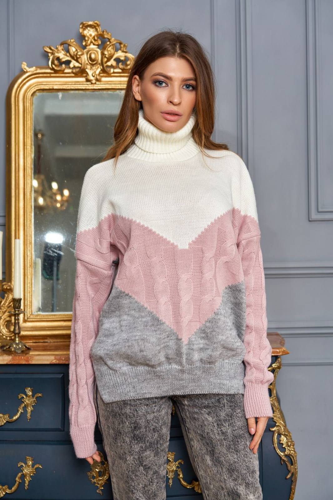 

Fashions • Свитер Зара Fashions 42-48 пудра (№124-нс)
