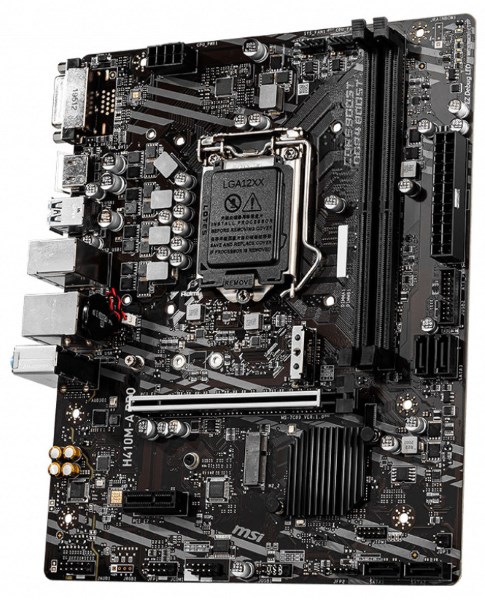 

Мат. плата Материнська плата MSI H410 S1200 H410M-A PRO |1xPCI-Express 3.0 1x 1xPCI-Express 3.0 16x|1xM.2|Memory DDR4|Memory slots 2|1xDVI|1xHDMI|4xUSB 2.0|2xUSB 3.2|1xPS/2|1xRJ45|3xAudio port|H410M-APRO mATX