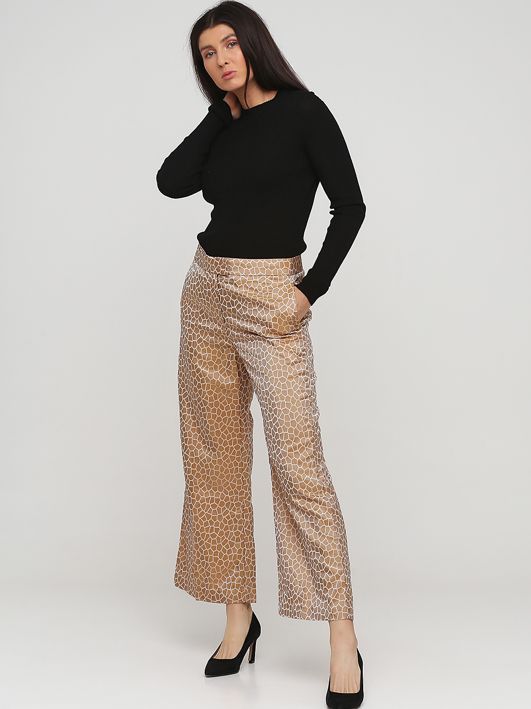

Брюки H&M 13-0086_01  Темно-бежевые, Брюки H&M 13-0086_01 38 Темно-бежевые