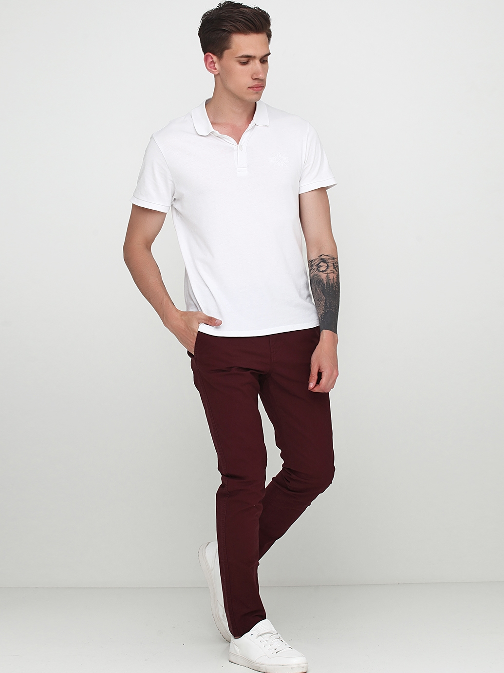 

Брюки H&M 0491912_01 29 Бордовые