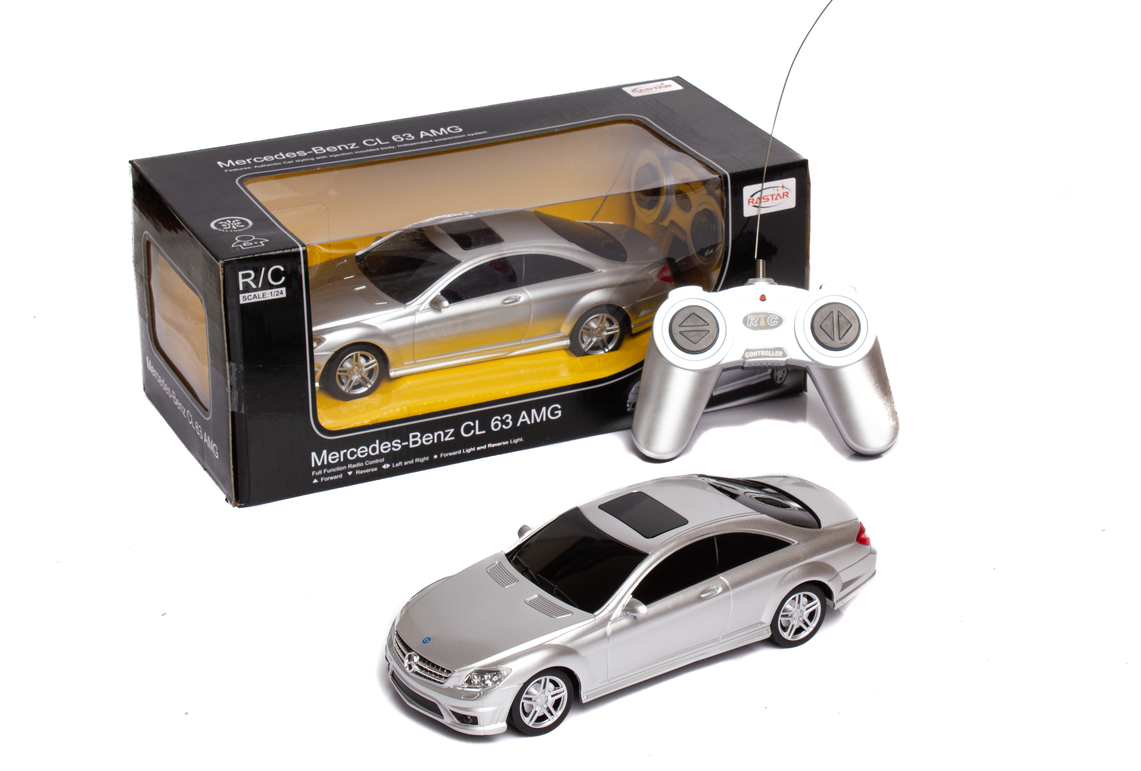 

Модель машины 1:24 на управлении Mercedes-Benz CL-63 AMG RASTAR (34200/GREY) серый