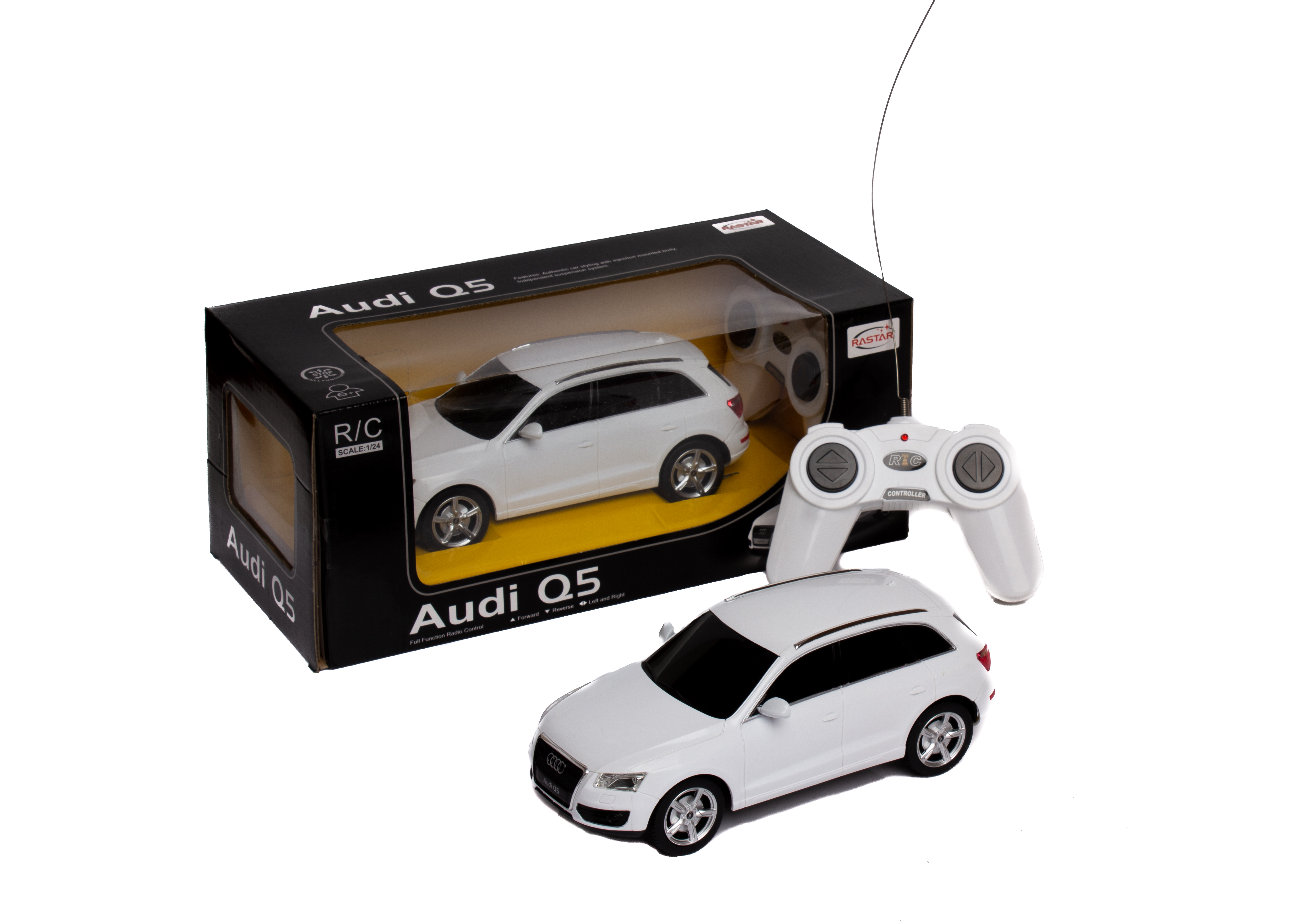 

Модель машины 1:24 на управлении AUDI Q5 RASTAR (38600/WHITE) белый