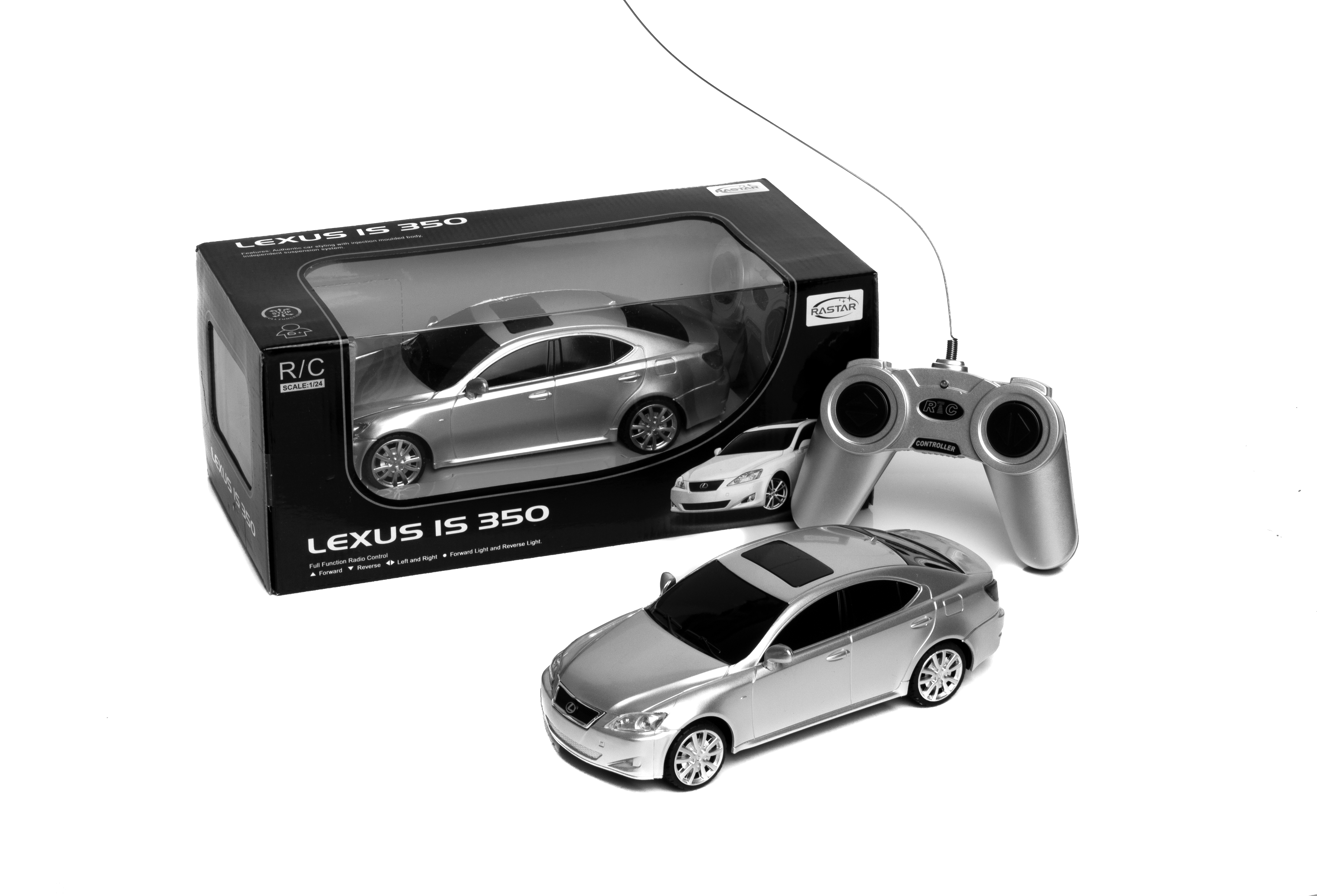 

Модель машины 1:24 на управлении LEXUS IS 350 RASTAR (30900/GREY) серый