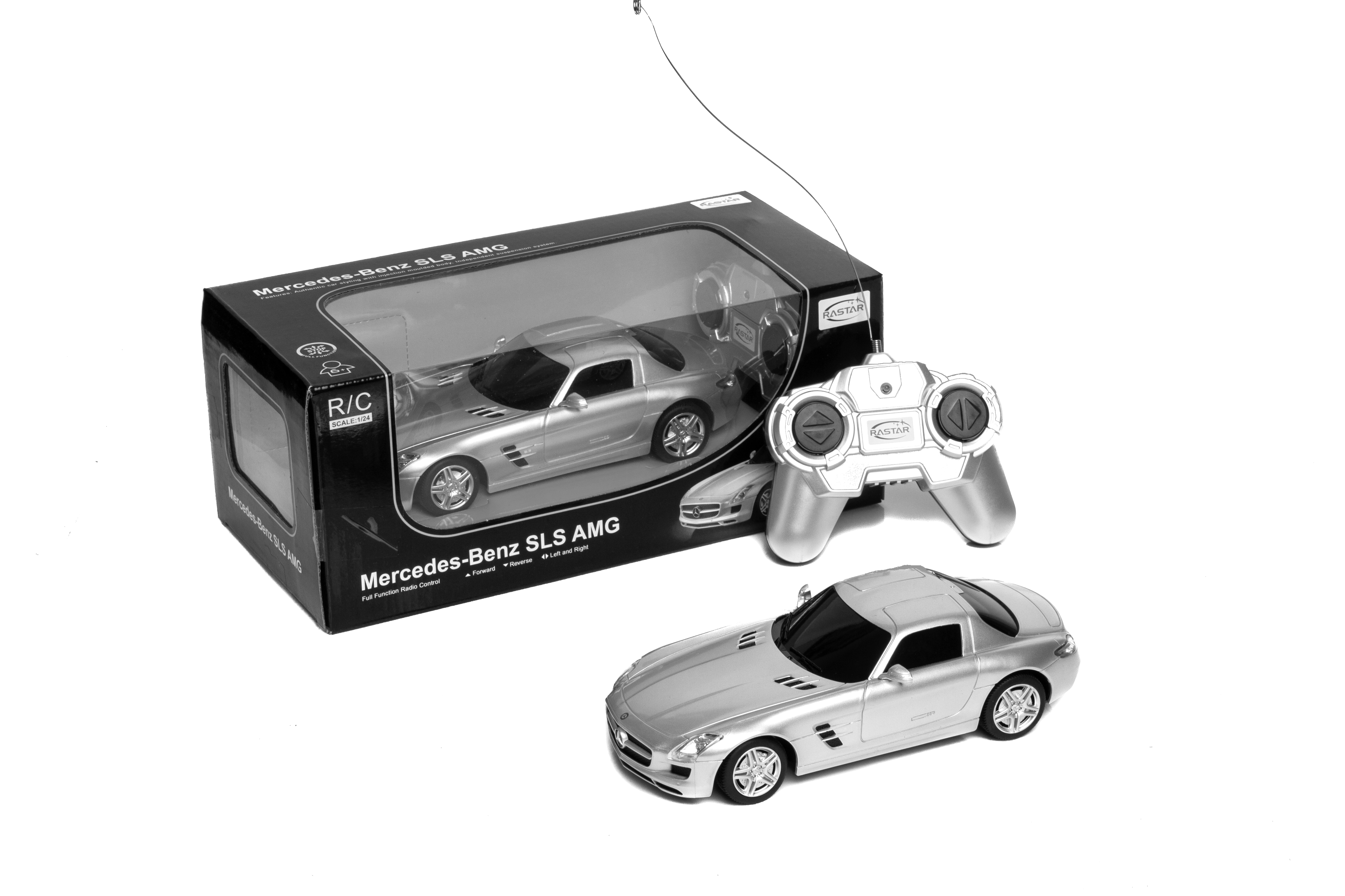 

Модель машины 1:24 на управлении Mercedes Benz SLS RASTAR (40100/GREY) серый