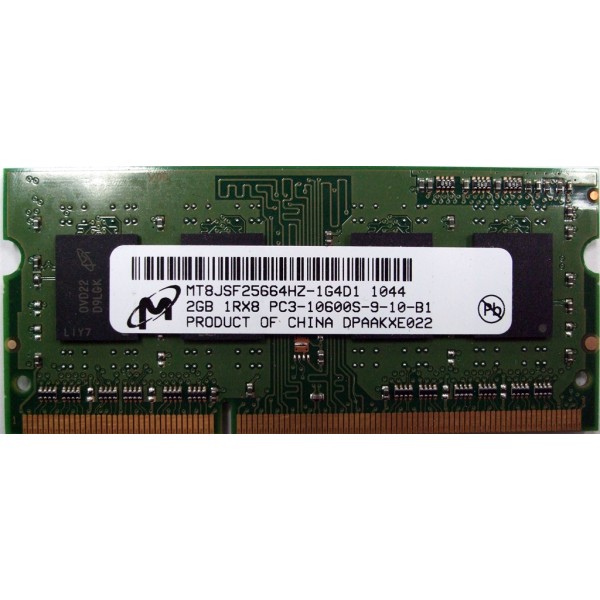 

SO-DIMM 2GB/1333 DDR3 Micron (MT8JSF25664HZ-1G4D1)