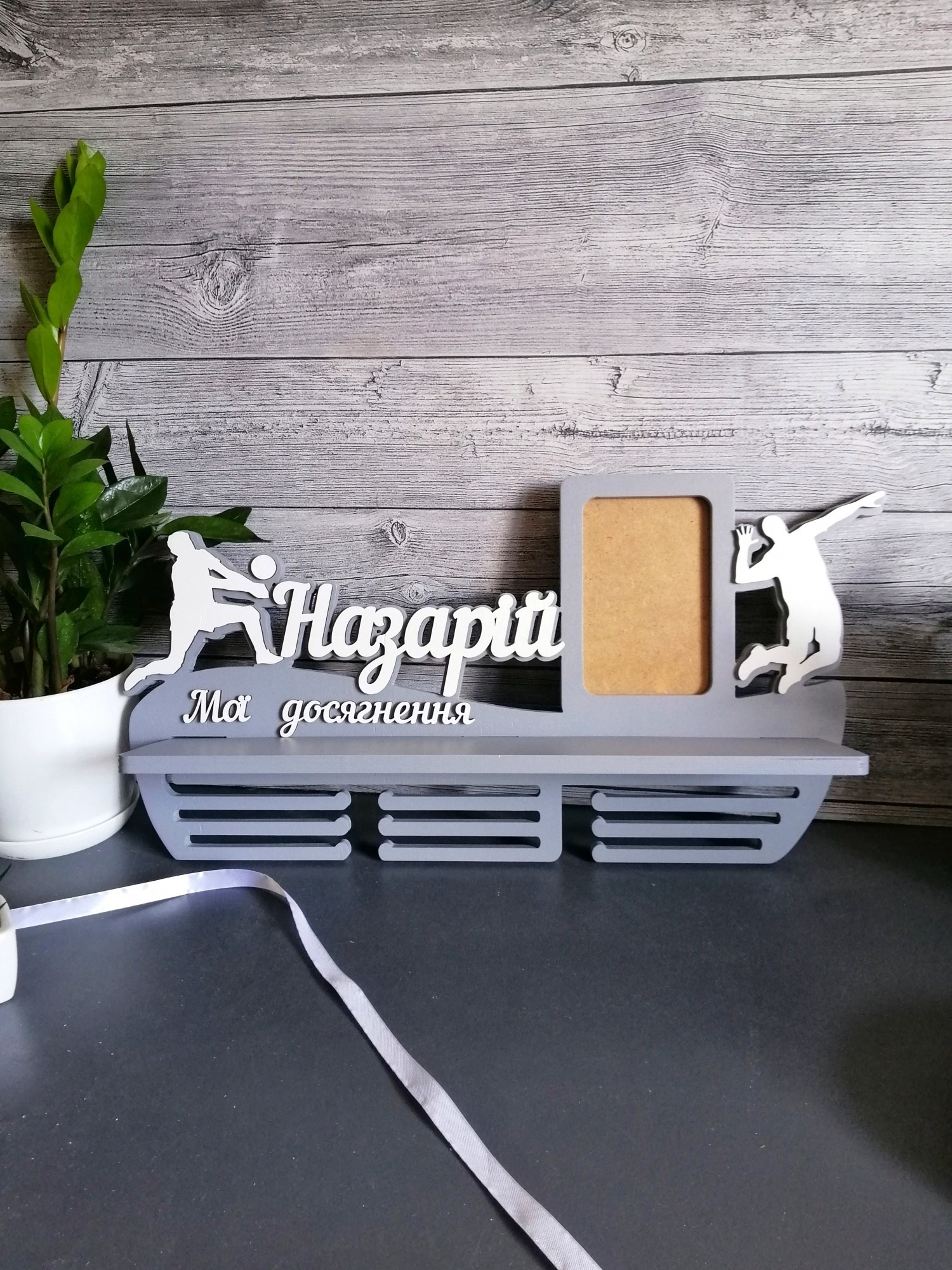 

Именная медальница Pick Wood Волейбол с фоторамкой (008B2253/6)