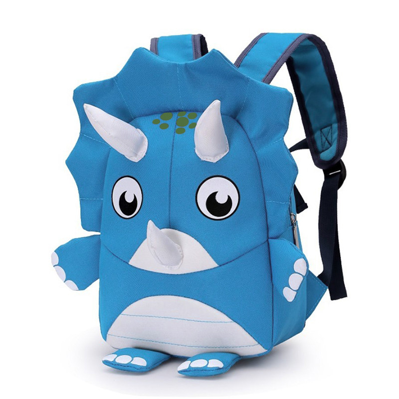 

Дошкольный рюкзак Cute Triceratops Lesko 293 Blue с ремешком анти-потеряшкой детский для прогулок