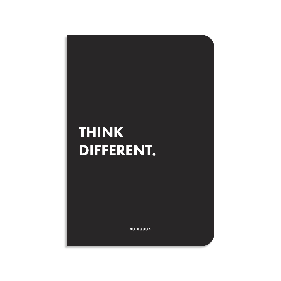 

Блокнот Think Different черный А5 (14х21 см) в клетку