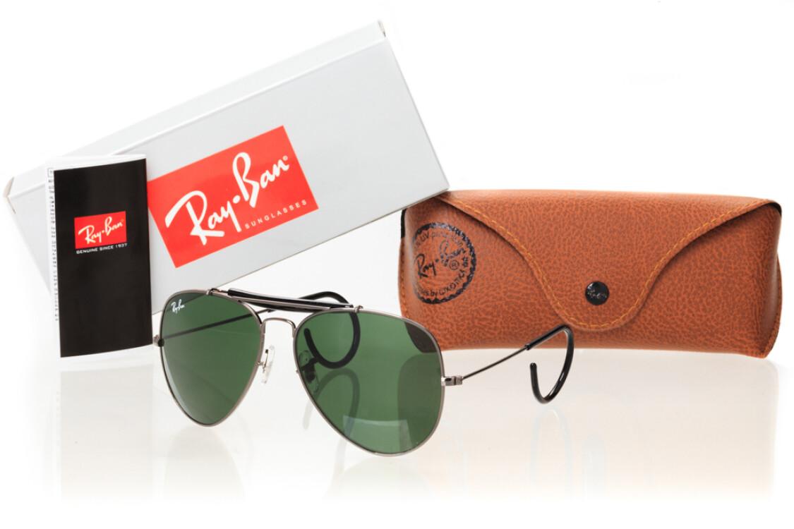

Мужские солнцезащитные очки с линзами из минерального стекла Ray Ban 3030metal