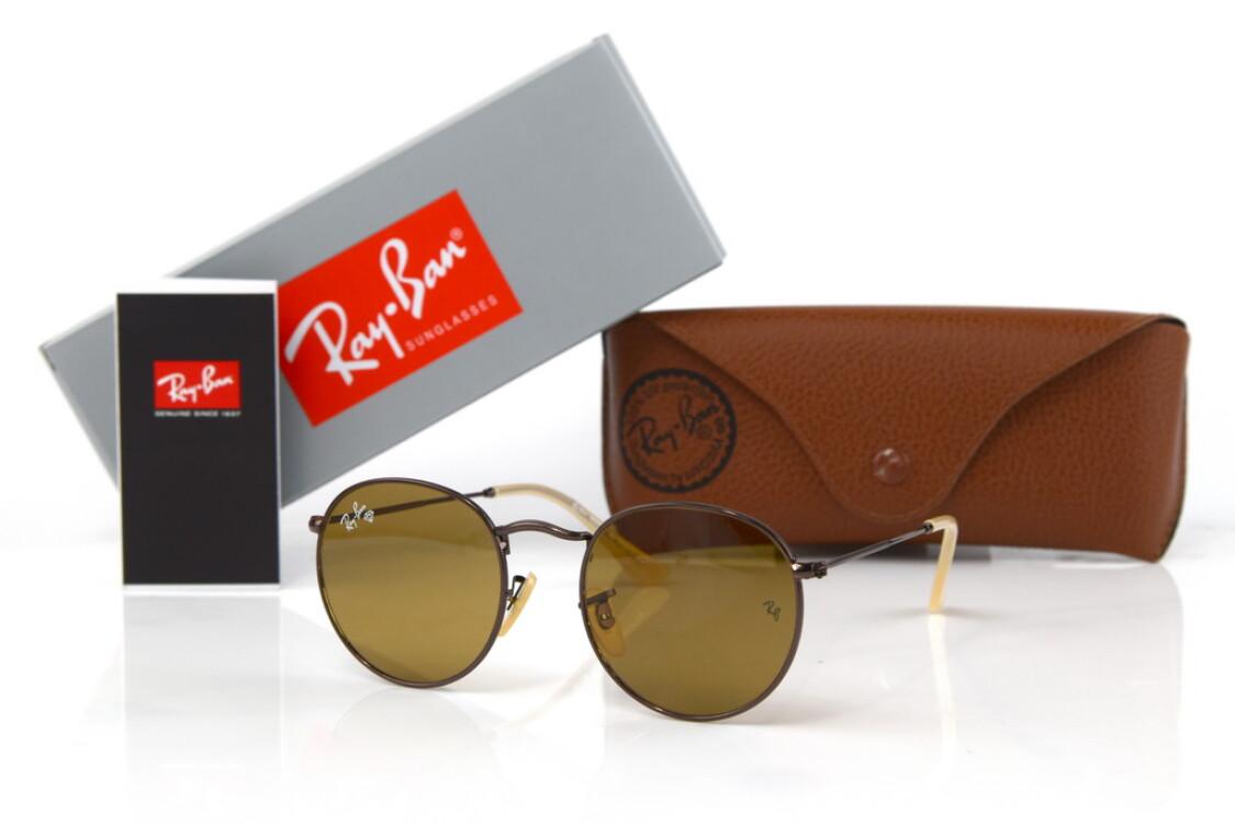 

Солнцезащитные очки Ray Ban (Круглые) 3447-brown-br