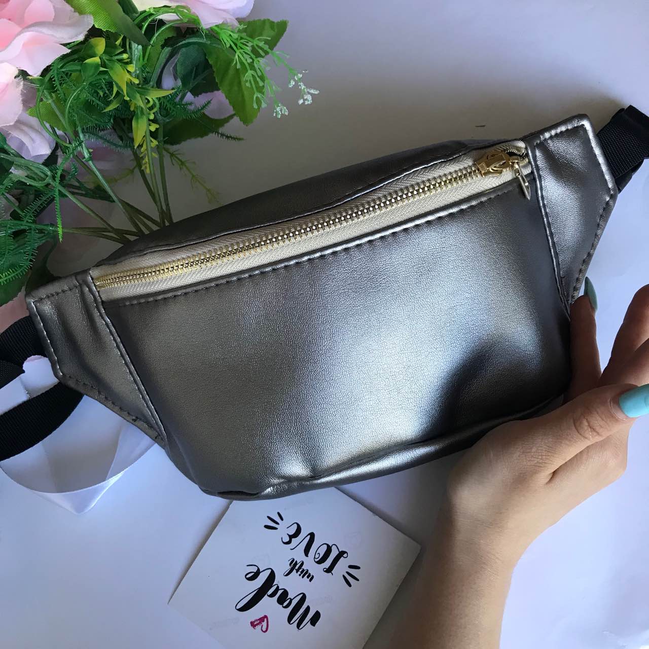 

Сумка на пояс бананка Sambag Tirso MSO silver dark