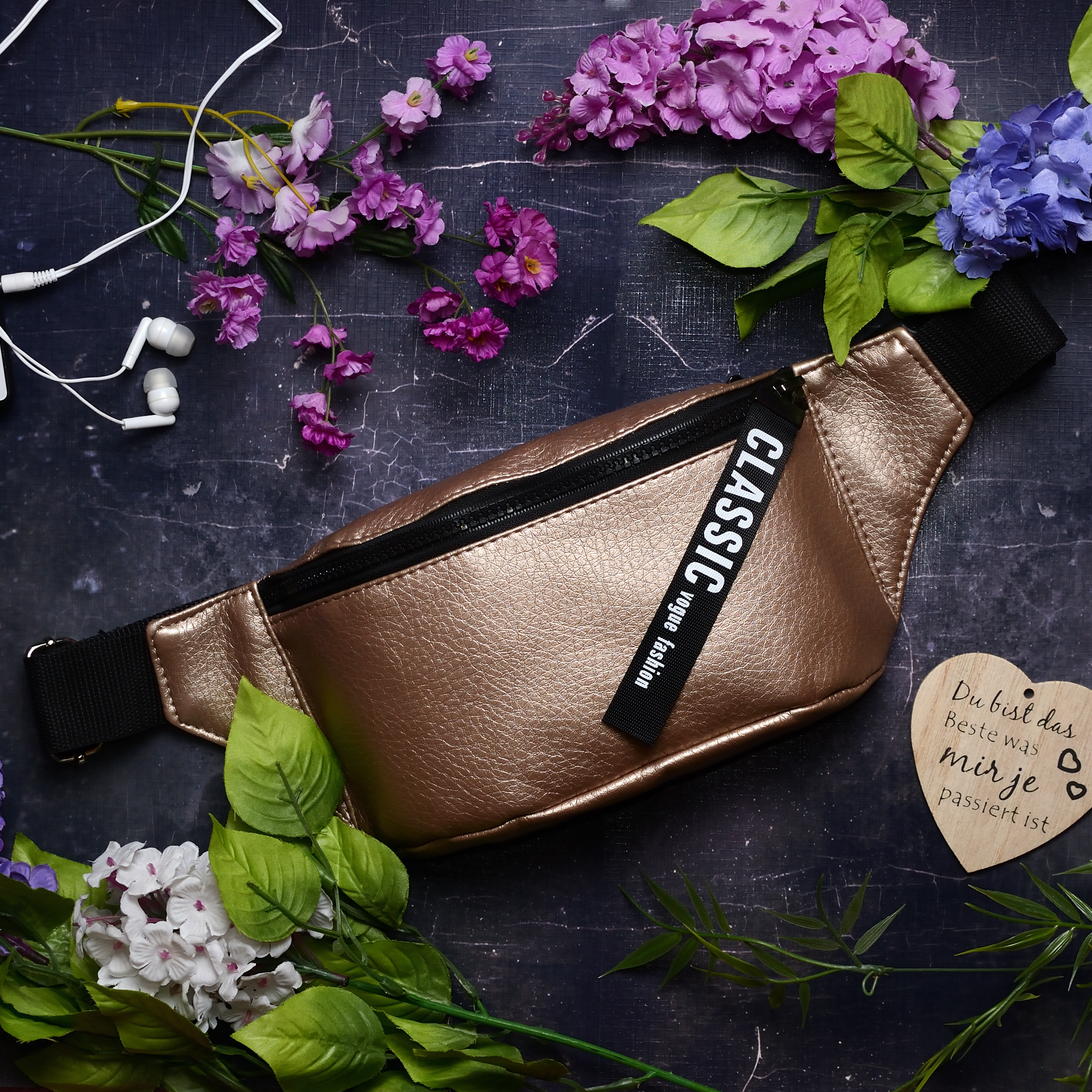 

Сумка на пояс бананка Sambag Tirso MSH рожева зі стрічкою