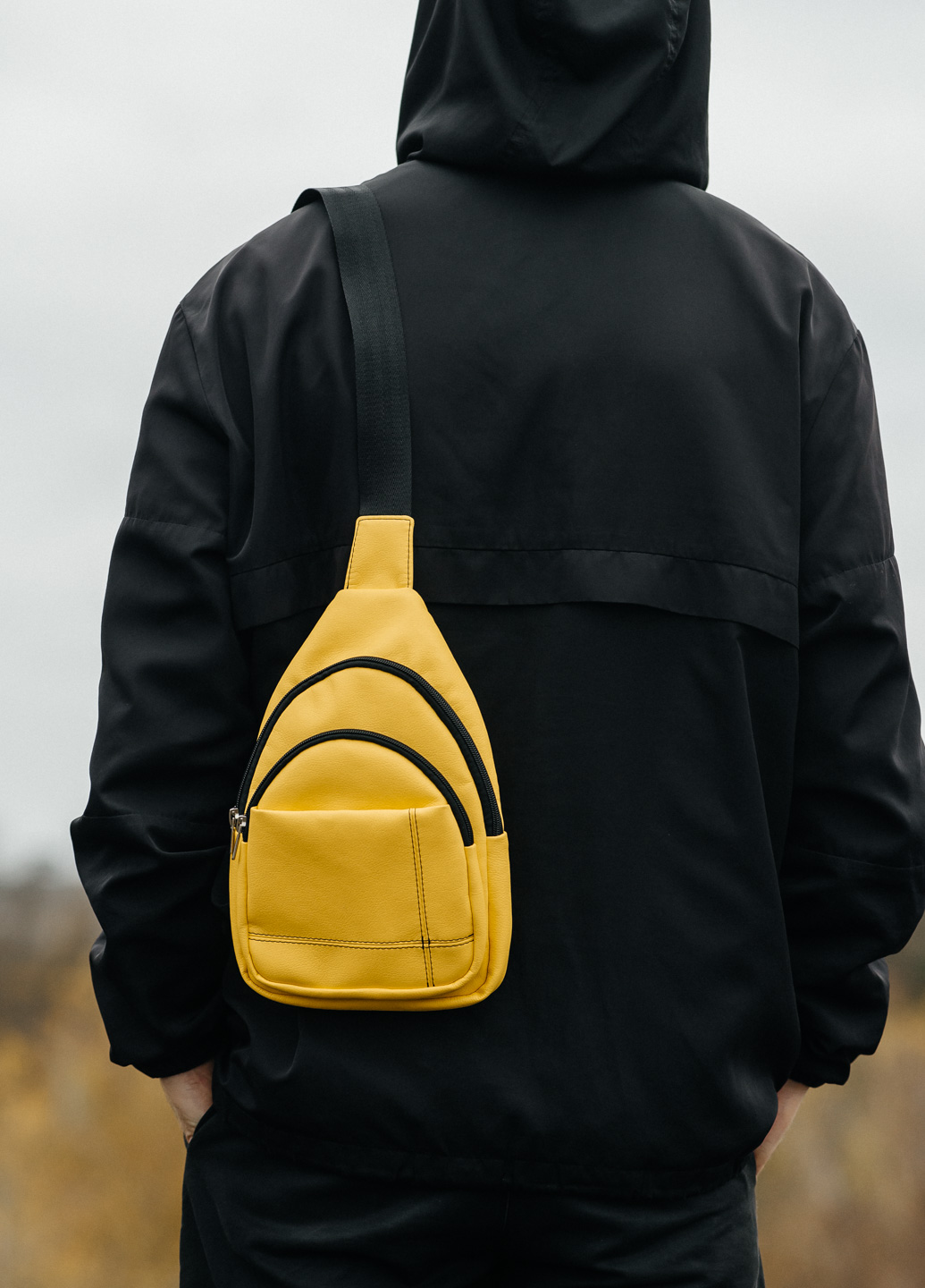 

Cумка через плече слінг Sambag Brooklyn SSHm жовтий