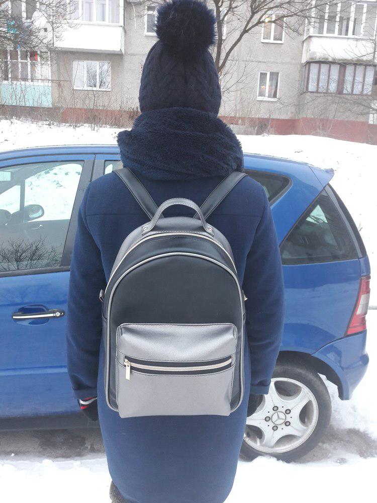 

Рюкзак Sambag Talaries 0SGP комбінація чорного з металіком