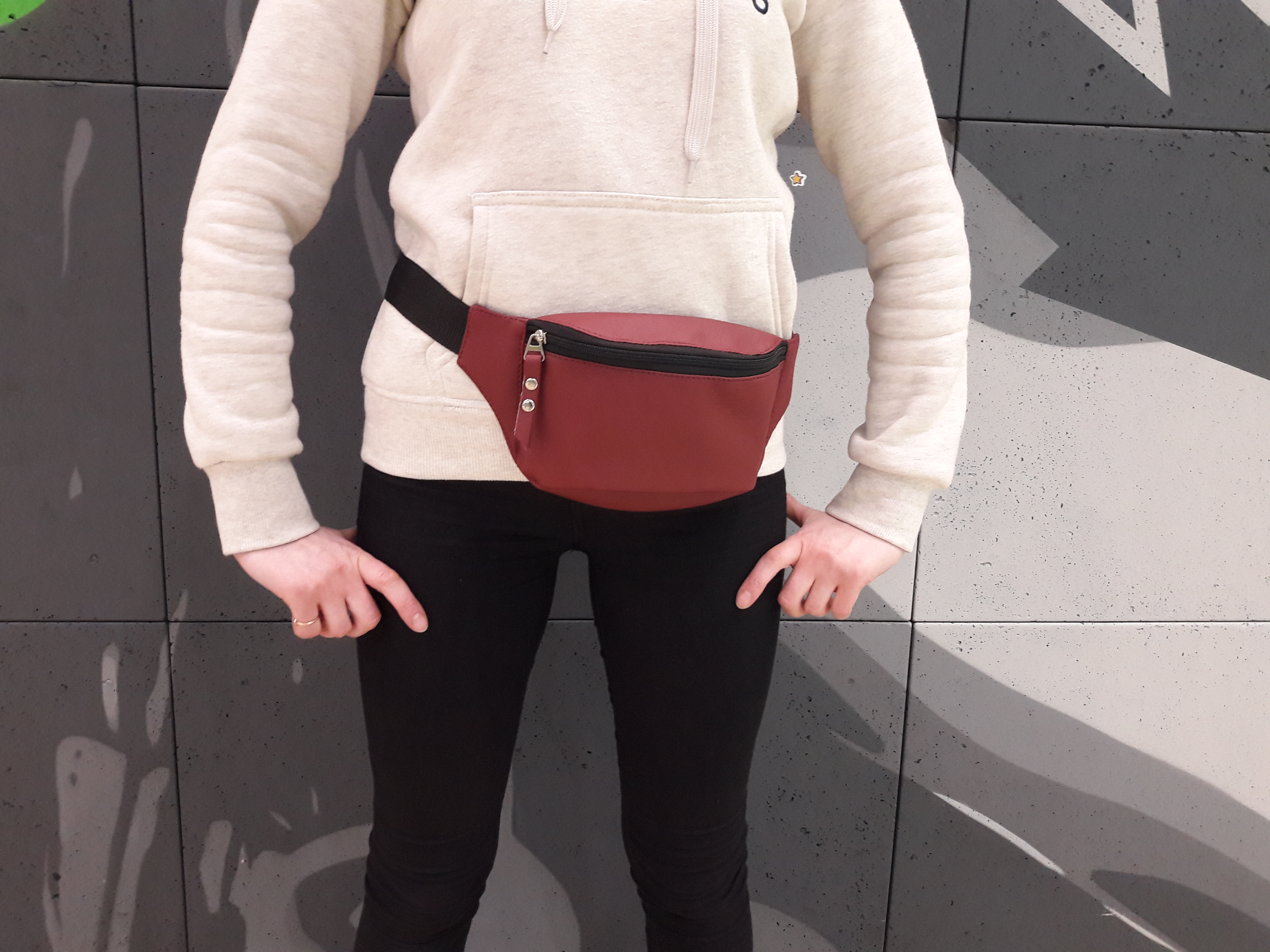 

Сумка на пояс бананка Sambag Tirso MEH бордо