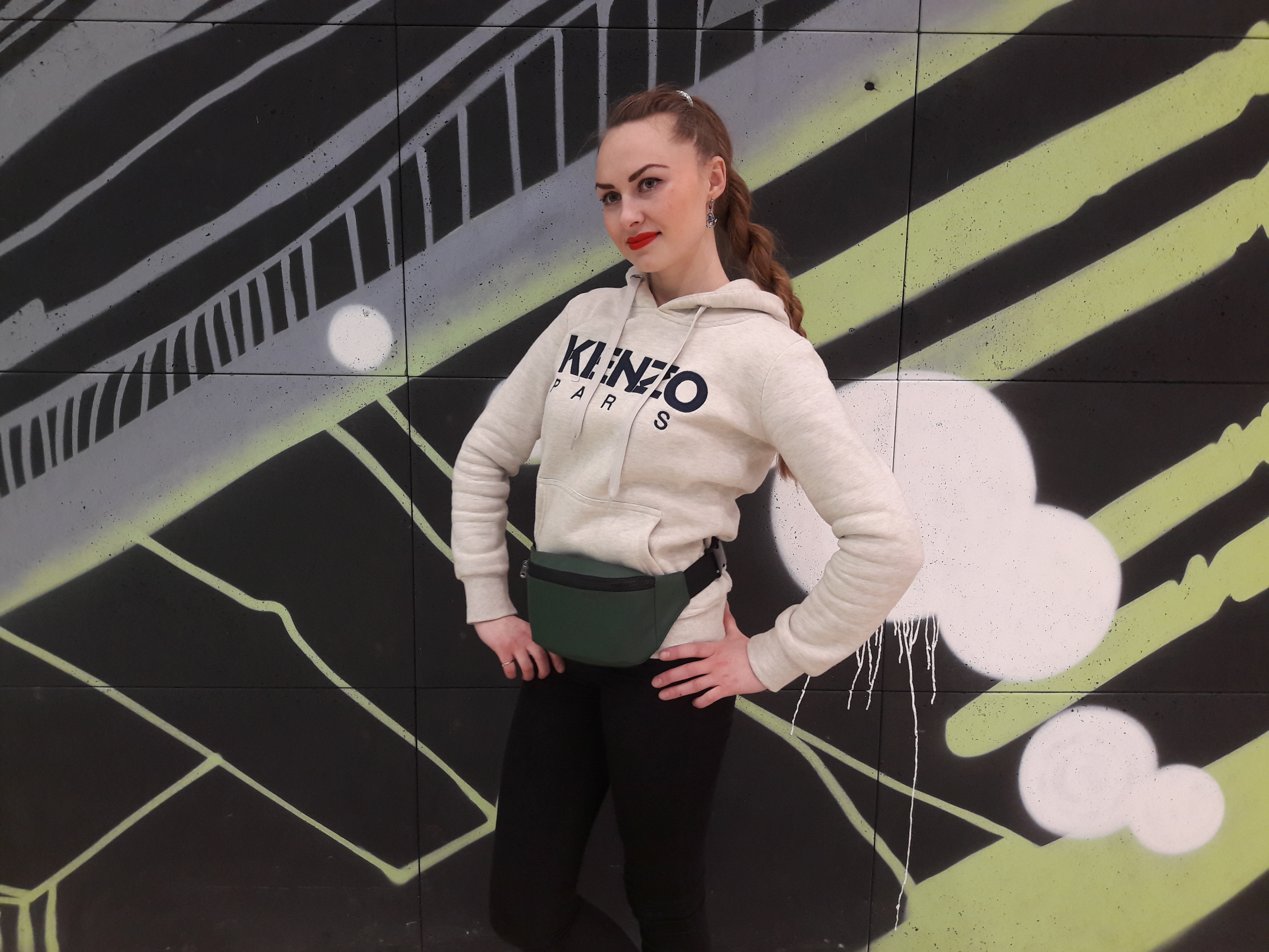 

Сумка на пояс бананка Sambag Tirso MST зелена