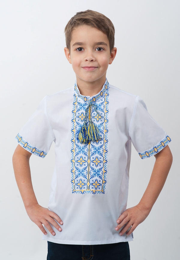 

Детская вышиванка Vyshyvanka 128 Белая 4414к.р.