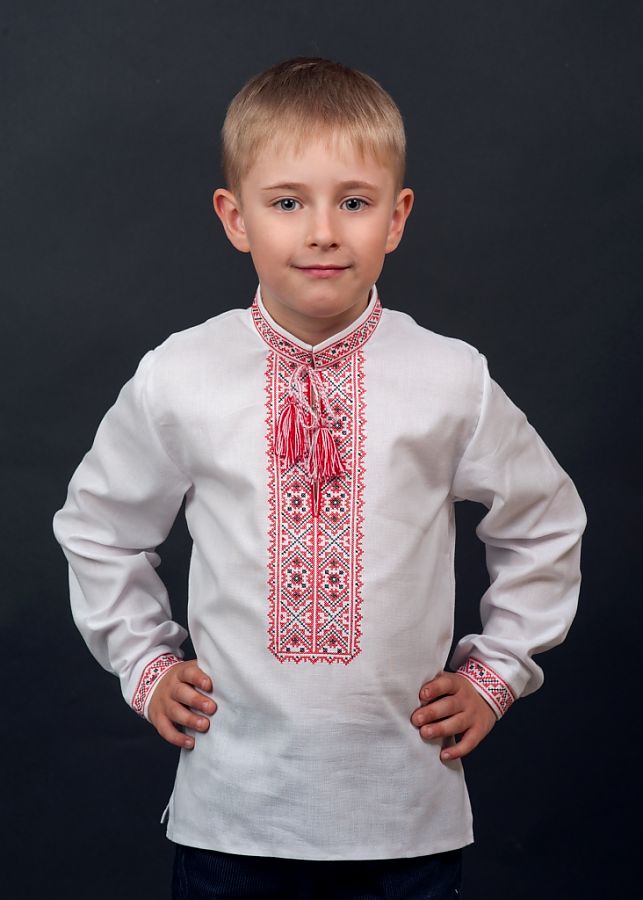 

Детская вышиванка Vyshyvanka 158 Белая 0103