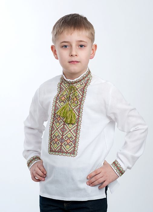 

Детская вышиванка Vyshyvanka 158 Белая 4408