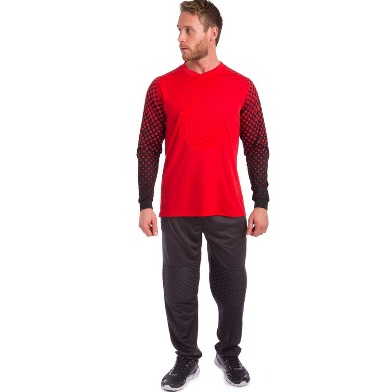 

Футбольна форма воротаря SP-SPORT Комплект штани светр Для дітей і дорослих Червоний (CO-018) 3XL