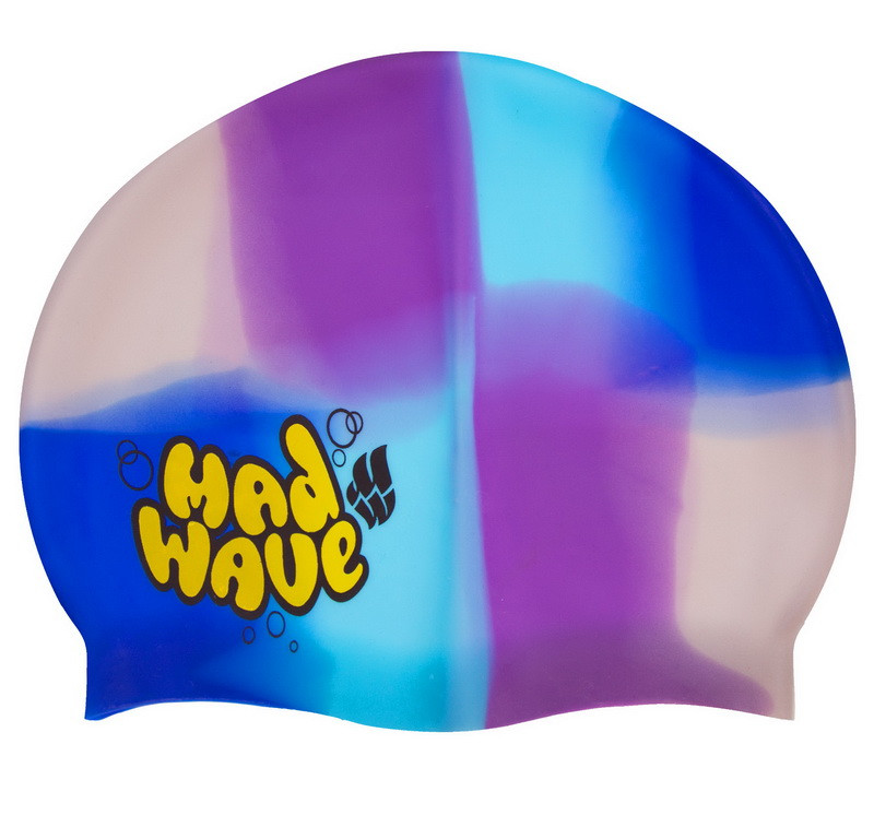 

Силиконовая шапочка для плавания в бассейне детская Mad Wave MULTI JUNIOR Синий-голубой (СПО M054901)