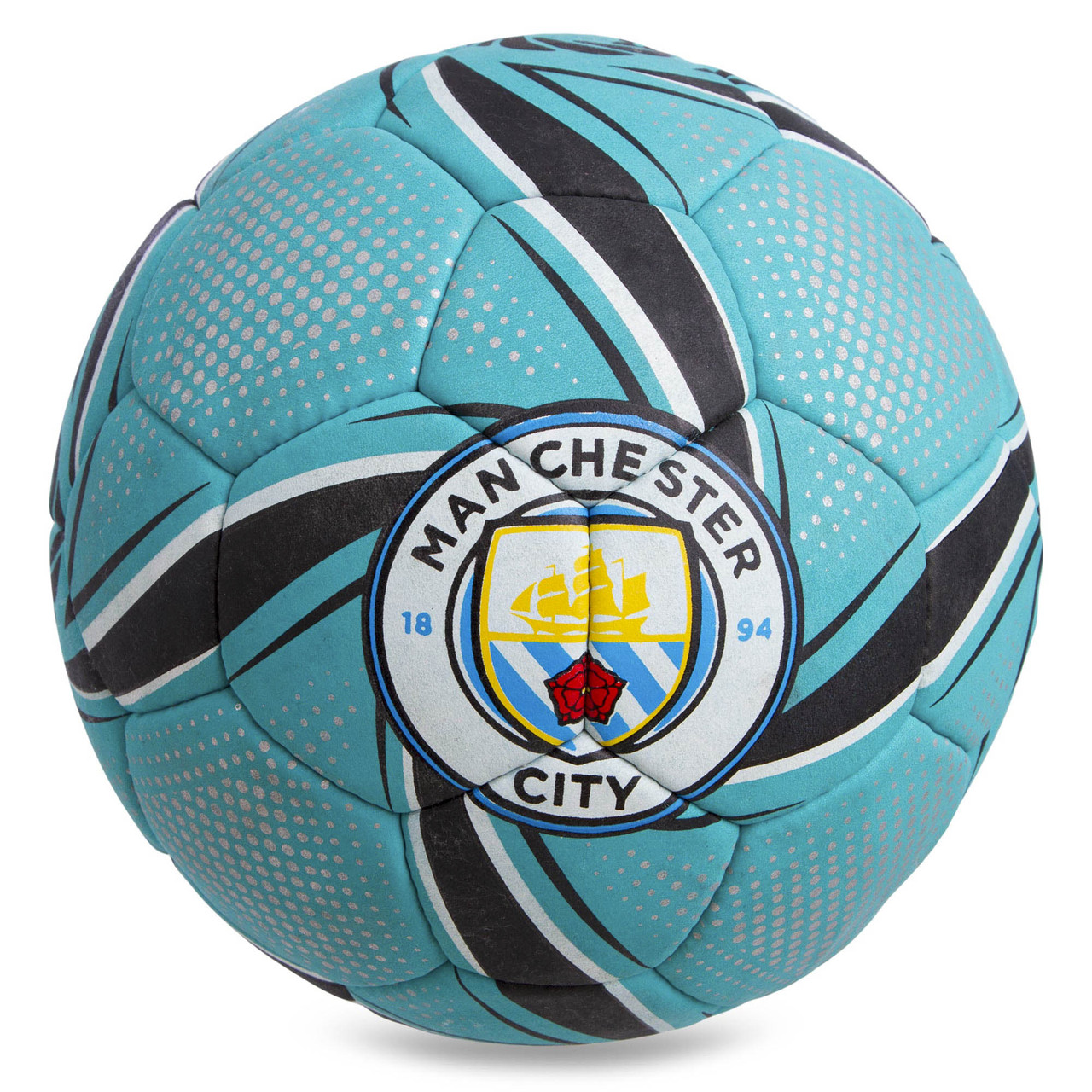 

Мяч футбольный 5 размер для улицы МАНЧЕСТЕР СИТИ Manchester 1 City Ручная сшивка Голубой (СПО FB-0635)