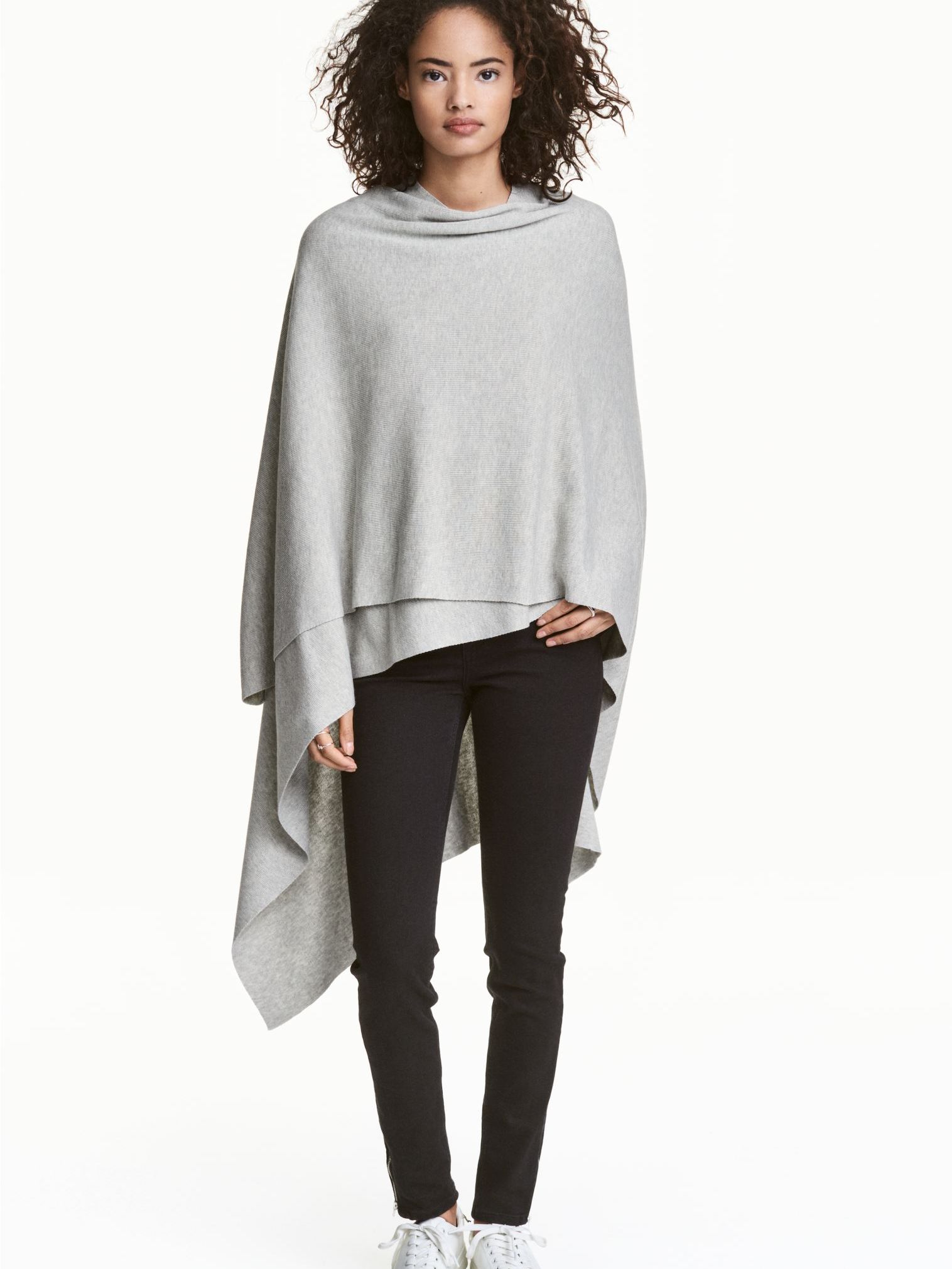 

Пончо H&M 1802-4756235 S-M Серое