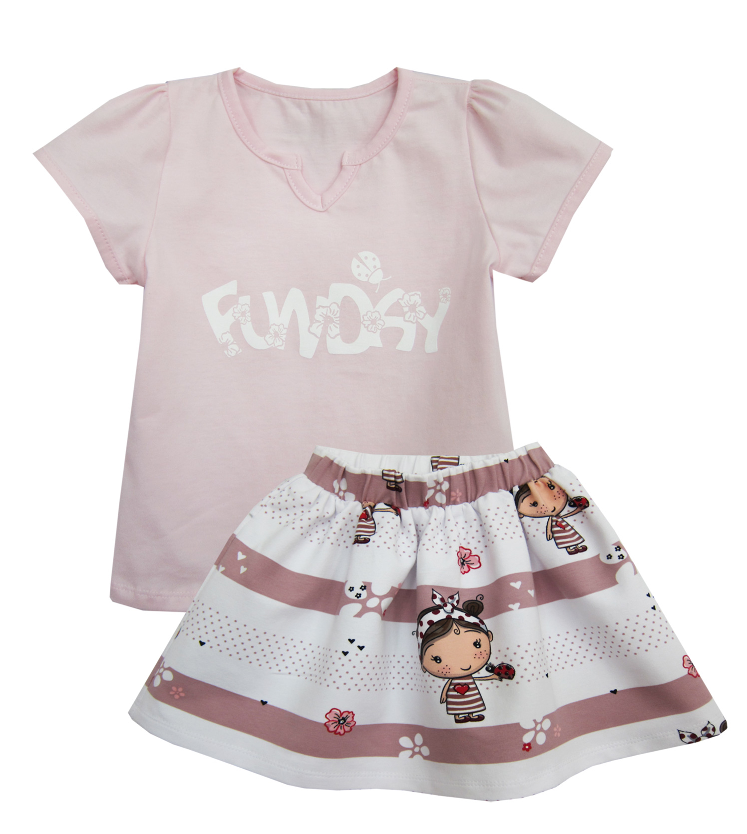 

Комплект для девочки Morekids 98 футболка,юбка (0910 -98)