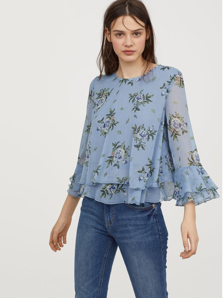 

Блузка H&M 0584510-7 32 Голубая